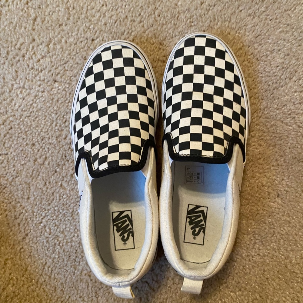 Checkered Slip On Vans